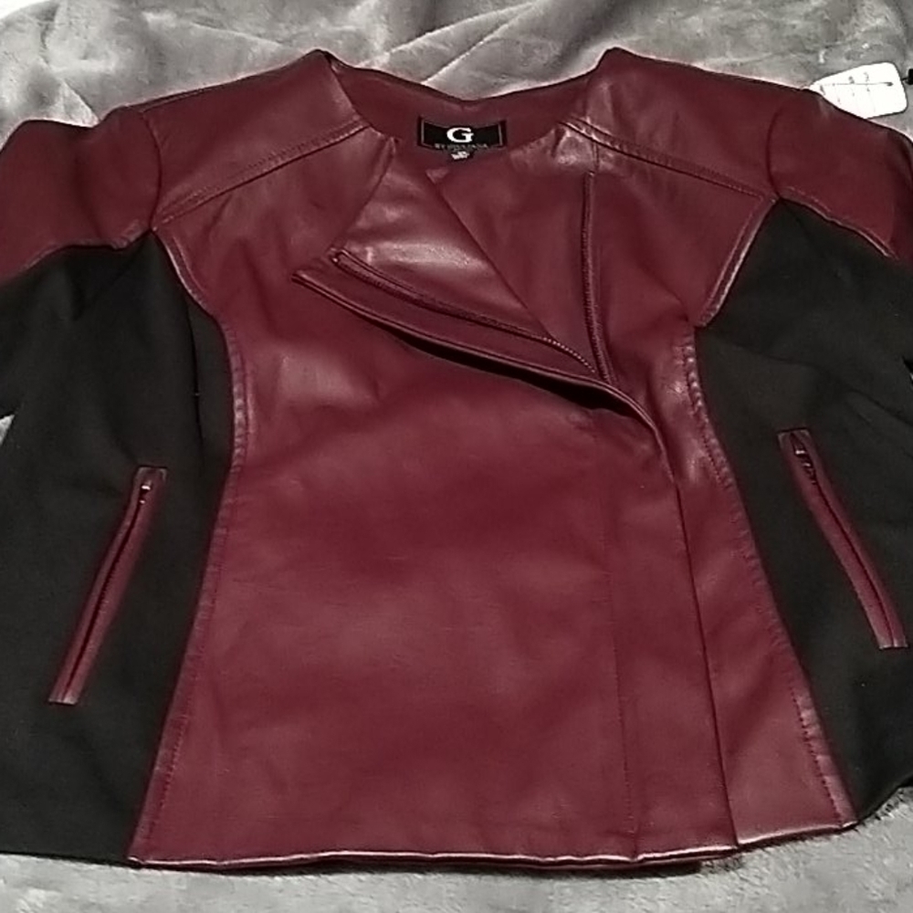 G by Giuliana faux leather & knit Jacket Sz XS - Picture 5 of 12